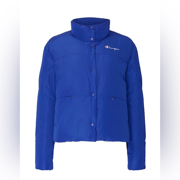 Champion Puffer Coat - Like New - Size Medium - Royal Blue - Picture 3 of 5